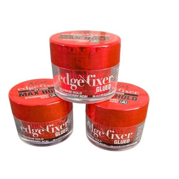 New Sealed Pack of 3 KISS Edge Fixer 24 Hour Max Hold Strawberry Acai - Picture 2 of 4